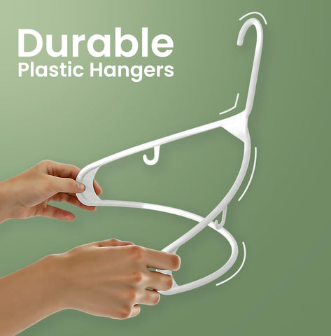 Utopia Home organized wardrobe with slim, uniform hangers.