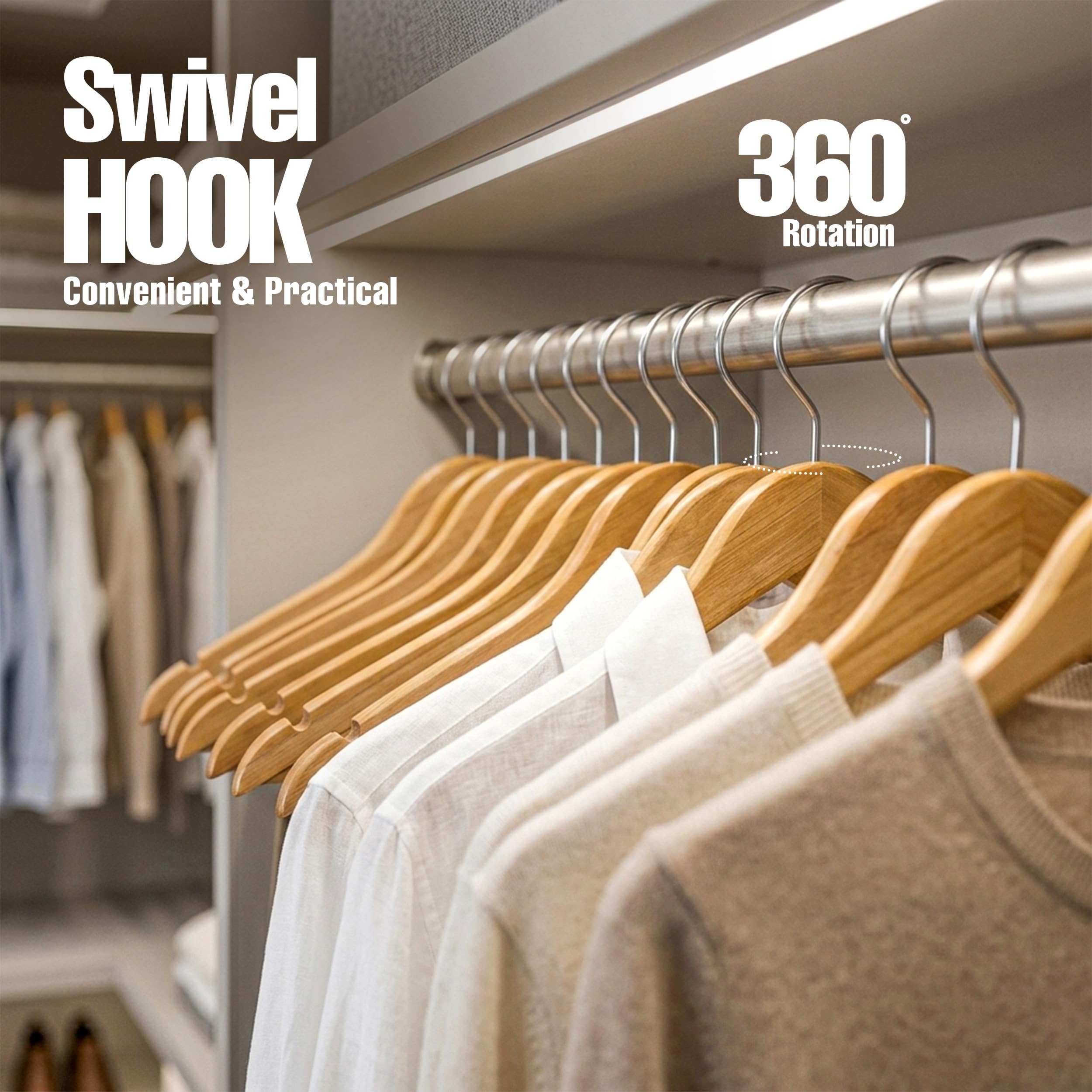 Utopia Home closet organizer hanger keeps shirts and pants neatly organized in a compact frame.