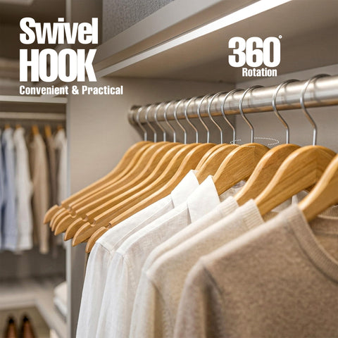 Utopia Home closet organizer hanger keeps shirts and pants neatly organized in a compact frame.