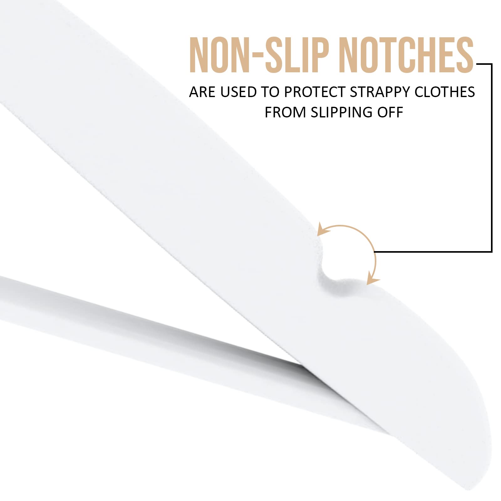 Utopia Home wooden hanger with a 360-degree hook for easy access to clothing
