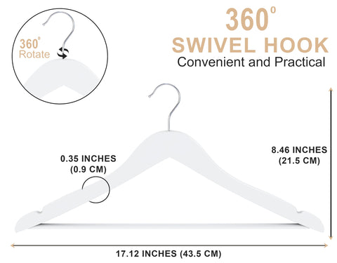 Utopia Home wooden hanger highlighting contoured shoulders to preserve garment shape