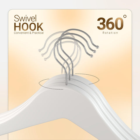 Utopia Home wood hanger with shoulder grooves for delicate garments.
