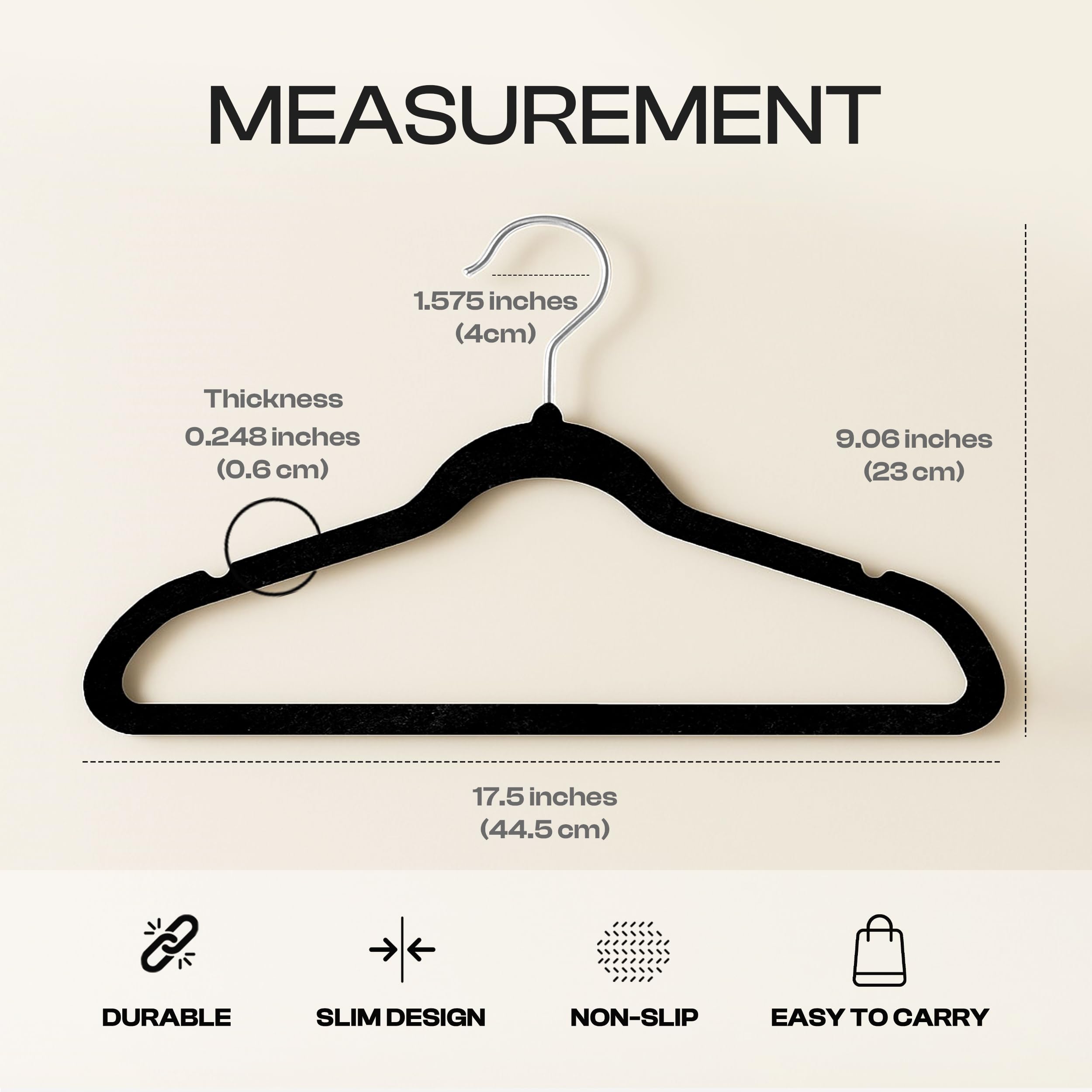 Utopia Home slim design saves closet space while keeping garments accessible.