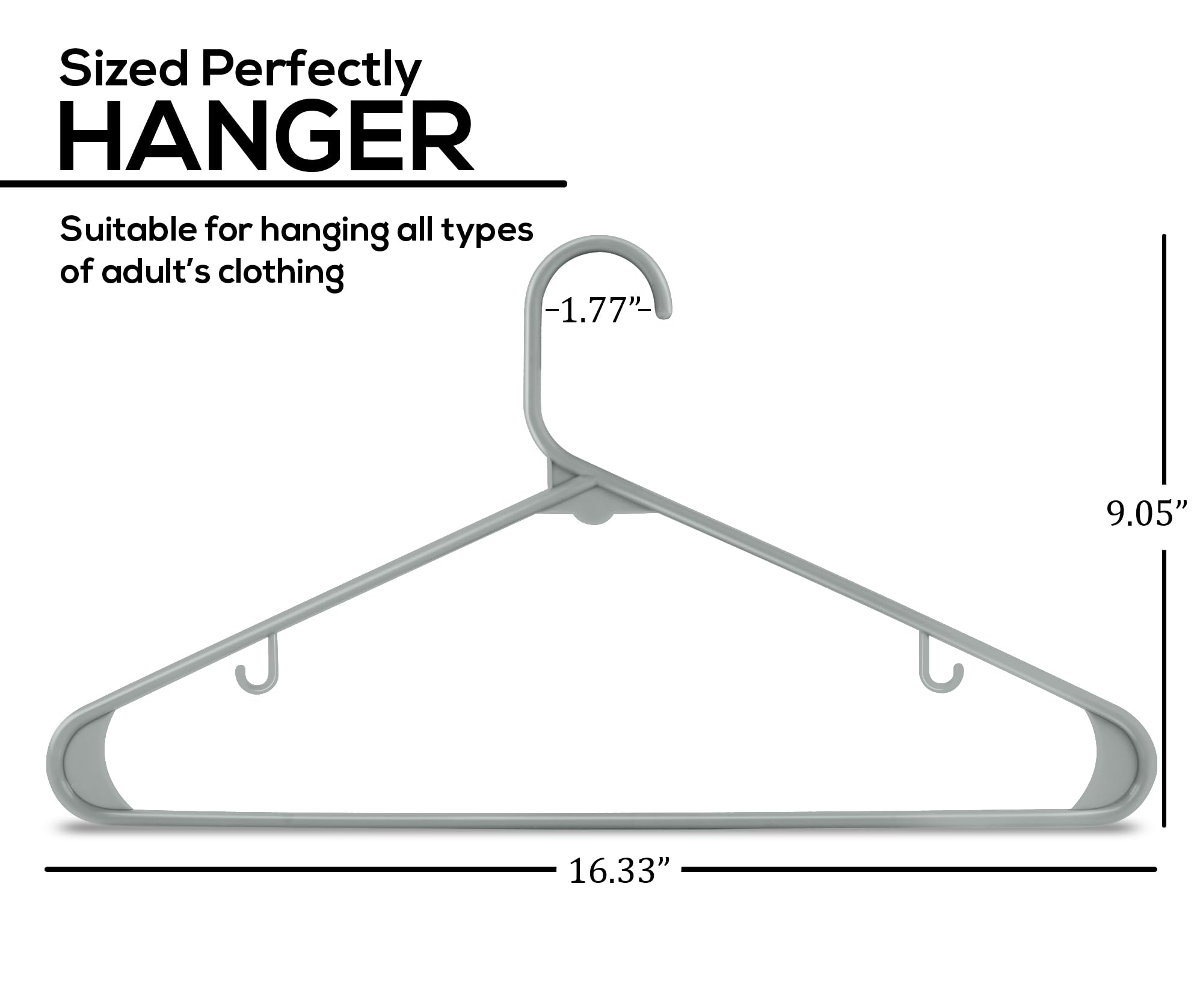 Utopia Home hangers with built-in strap hooks, keep delicate tops secure and neatly stored