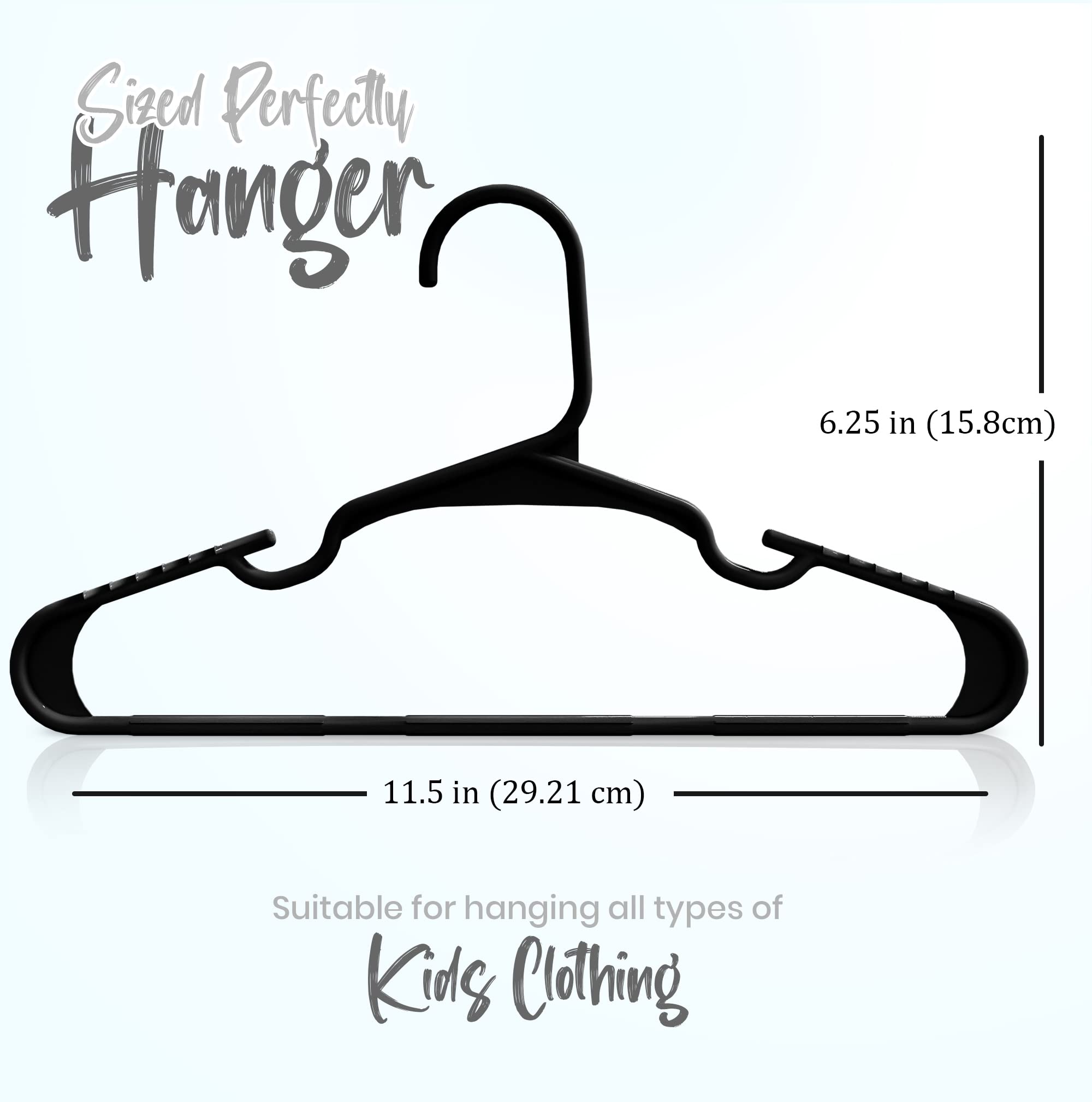 Utopia Home space-saving nursery hangers with slim profile for closets