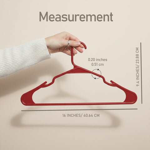 Utopia Home space-saving profile hangers help maximize closet space and visibility.