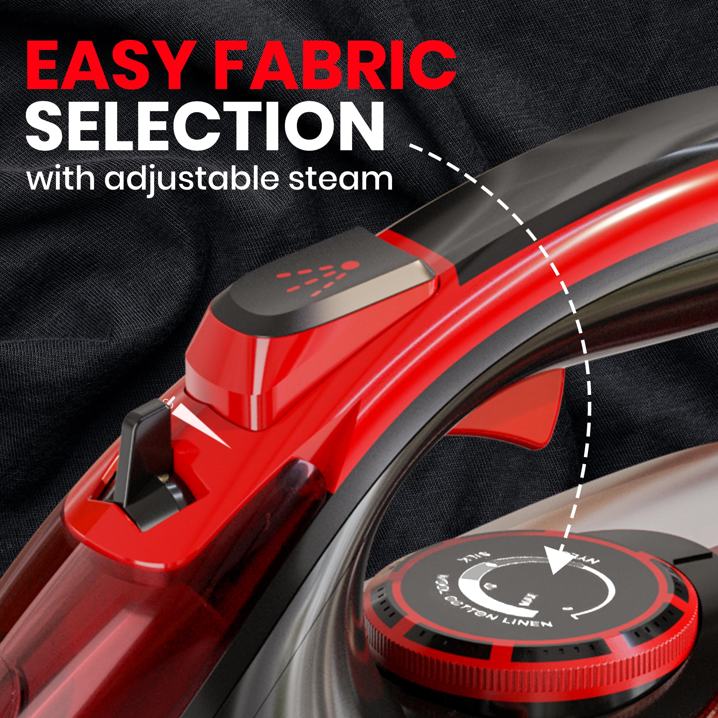 Utopia Home steam iron with anti-drip and burst steam for reliable results