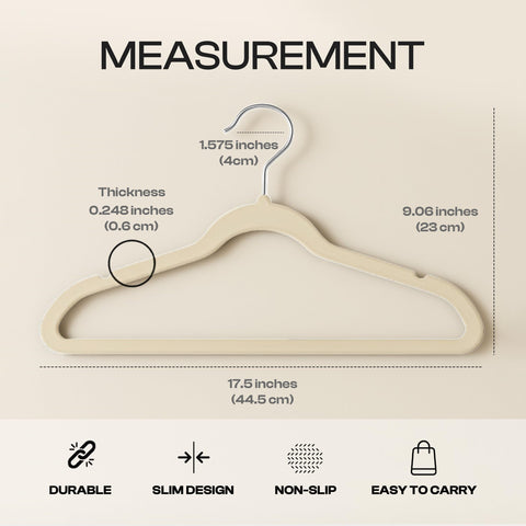 Utopia Home velvet hangers 360-degree hook close-up, chrome finish for durability