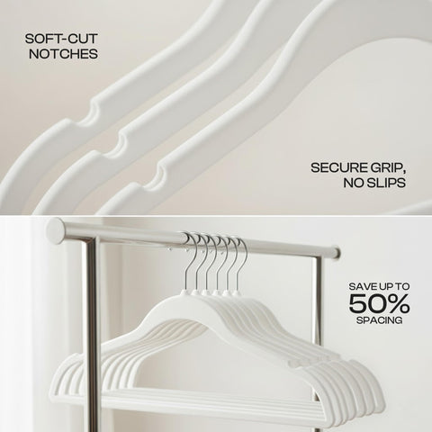 Utopia Home Velvet Hangers made from ABS with durable velvet finish