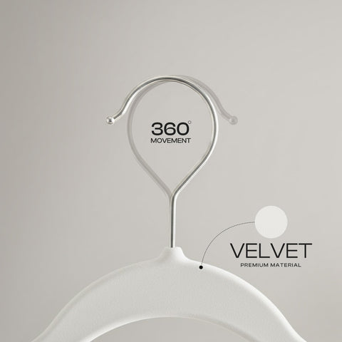 Utopia Home Velvet Hangers with secure shoulder notches for delicate straps