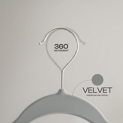 Utopia Home velvet hangers promote closet organization and easy garment access.