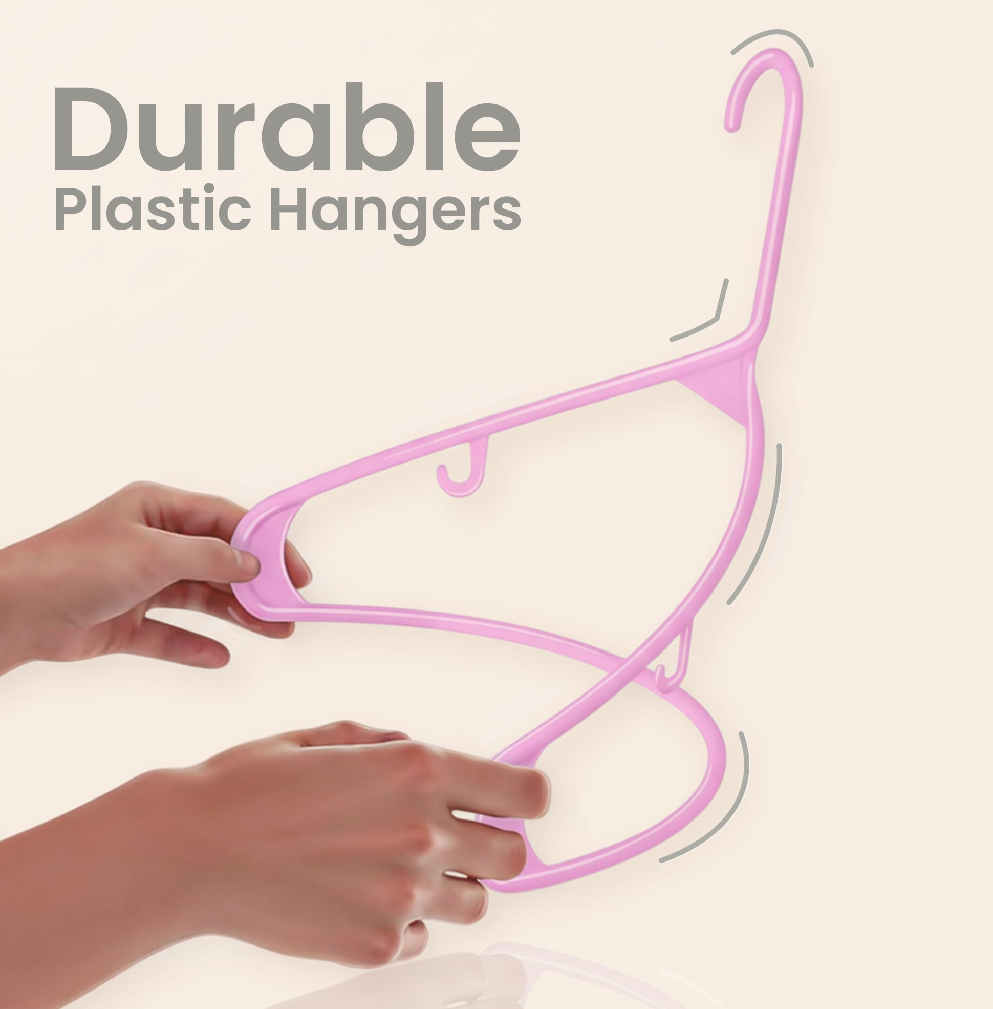 Utopia Home versatile hangers securely hold shirts, pants, skirts, and coats.