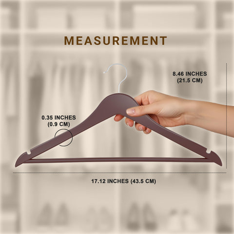 Utopia Home wooden hanger featuring a rotating hook for easy access.