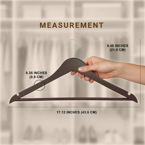 Utopia Home wooden hanger with 360-degree hook enables easy access to items.