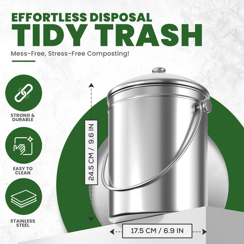 Utopia Kitchen compost-bin lid with filter for odor control