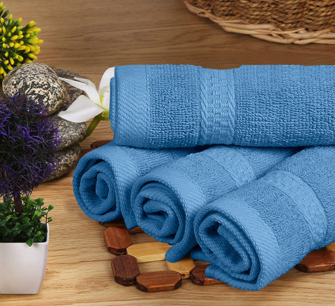 Utopia Towels 12x12 washcloth electric blue, gentle skin cleansing
