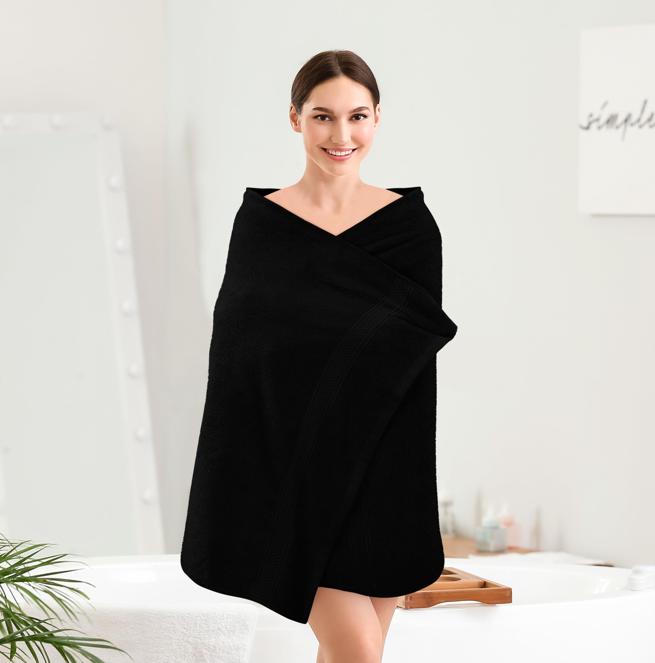 Utopia Towels 4Pack folded display, showcasing compact storage and luxurious color options.
