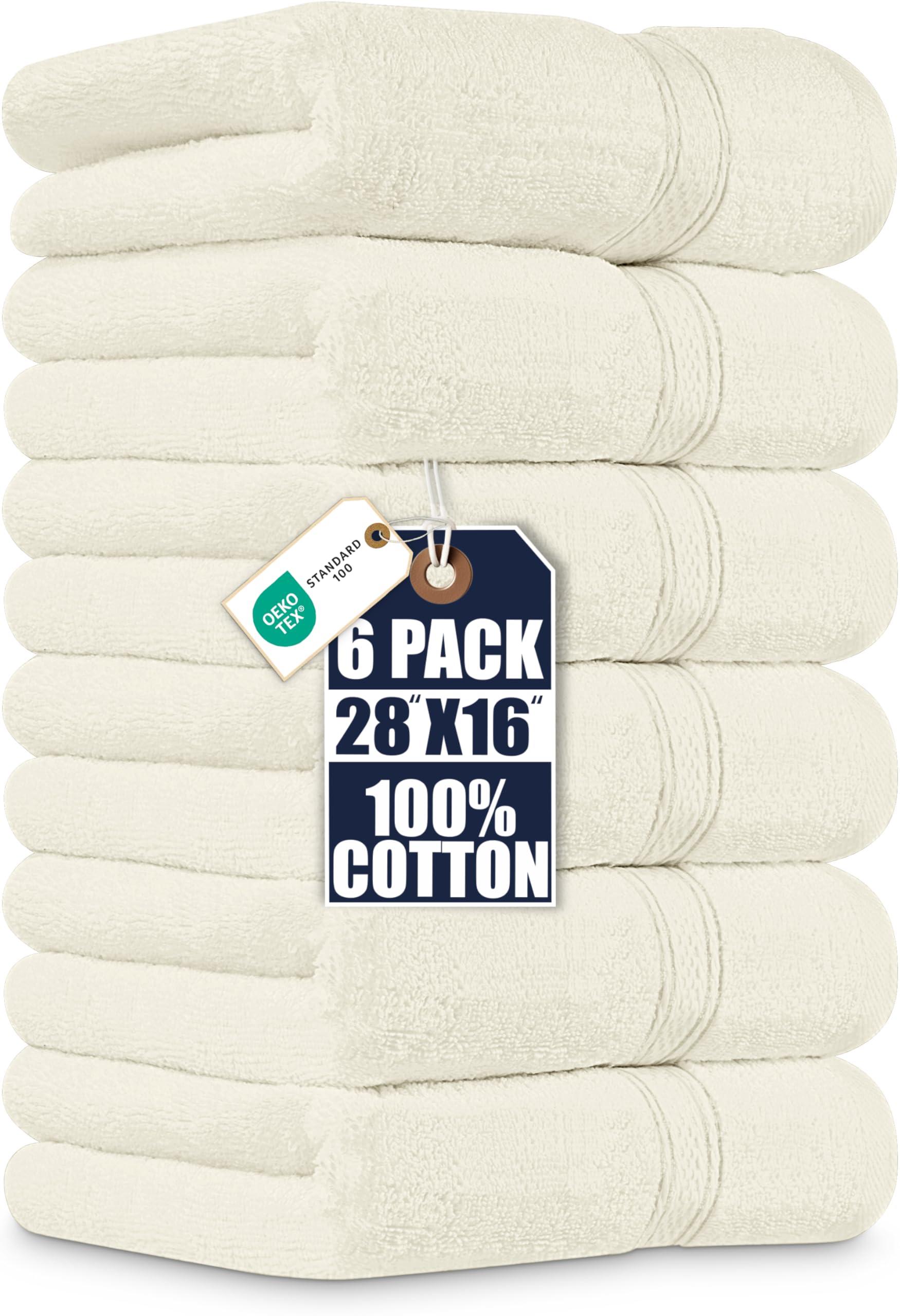 Utopia Towels 6-pack hand towels showcase premium fibers for quick daily drying.