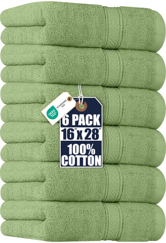 Utopia Towels 6-piece hand towel set 16x28 with premium softness for daily use.
