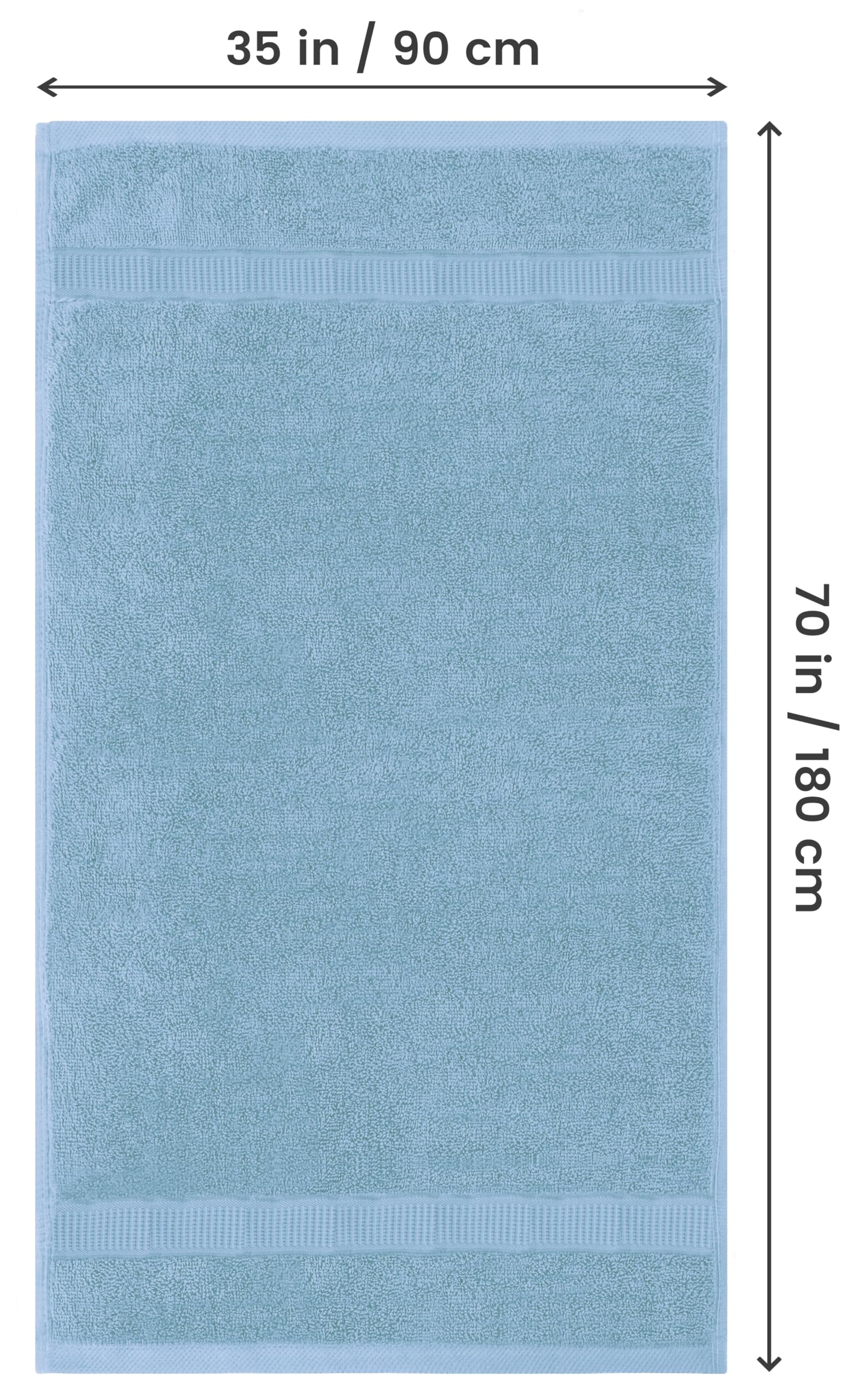 600gsm soft-absorbent cotton texture of Utopia Towels bath sheet close-up
