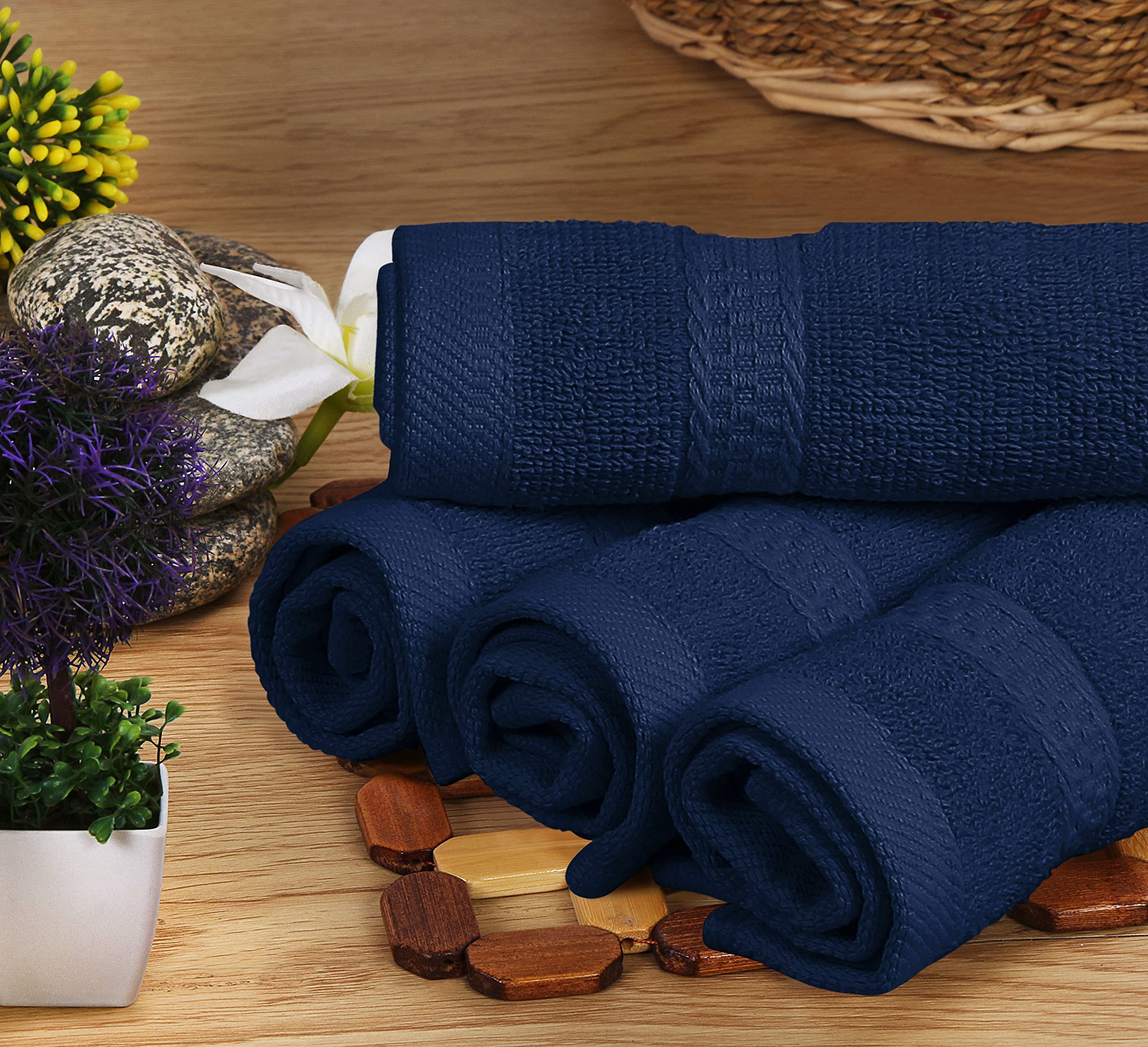 Utopia Towels navy beach-pool towels, plush wrap after water activities