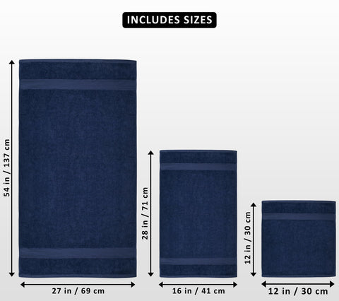 Utopia Towels navy hand towels, soft and durable for everyday drying
