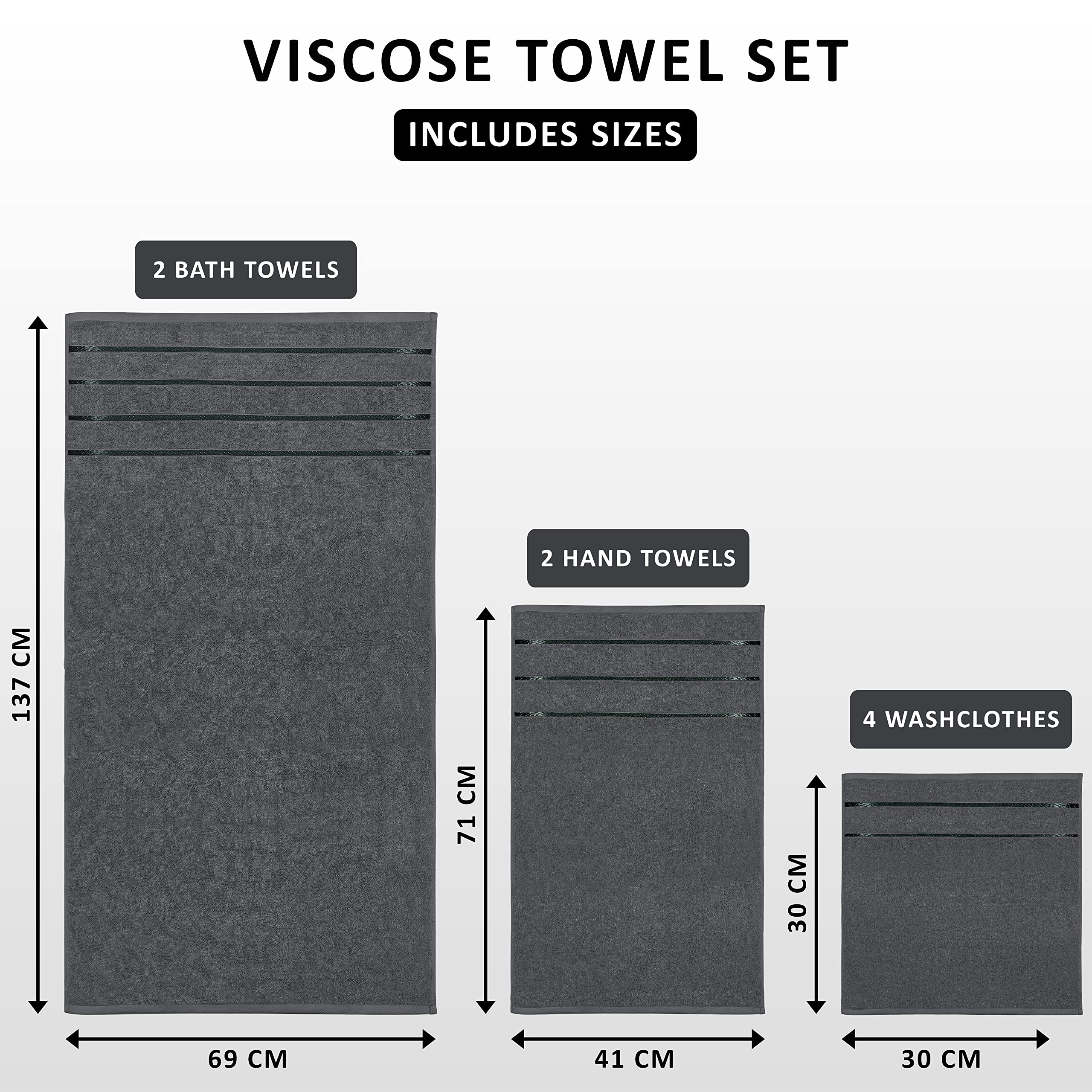 Utopia Towels 8-Piece hand towels demonstrate quick-drying absorbency for daily routines.
