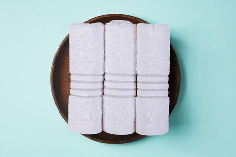 Utopia Towels 500gsm absorbency, plush feel for drying after baths.