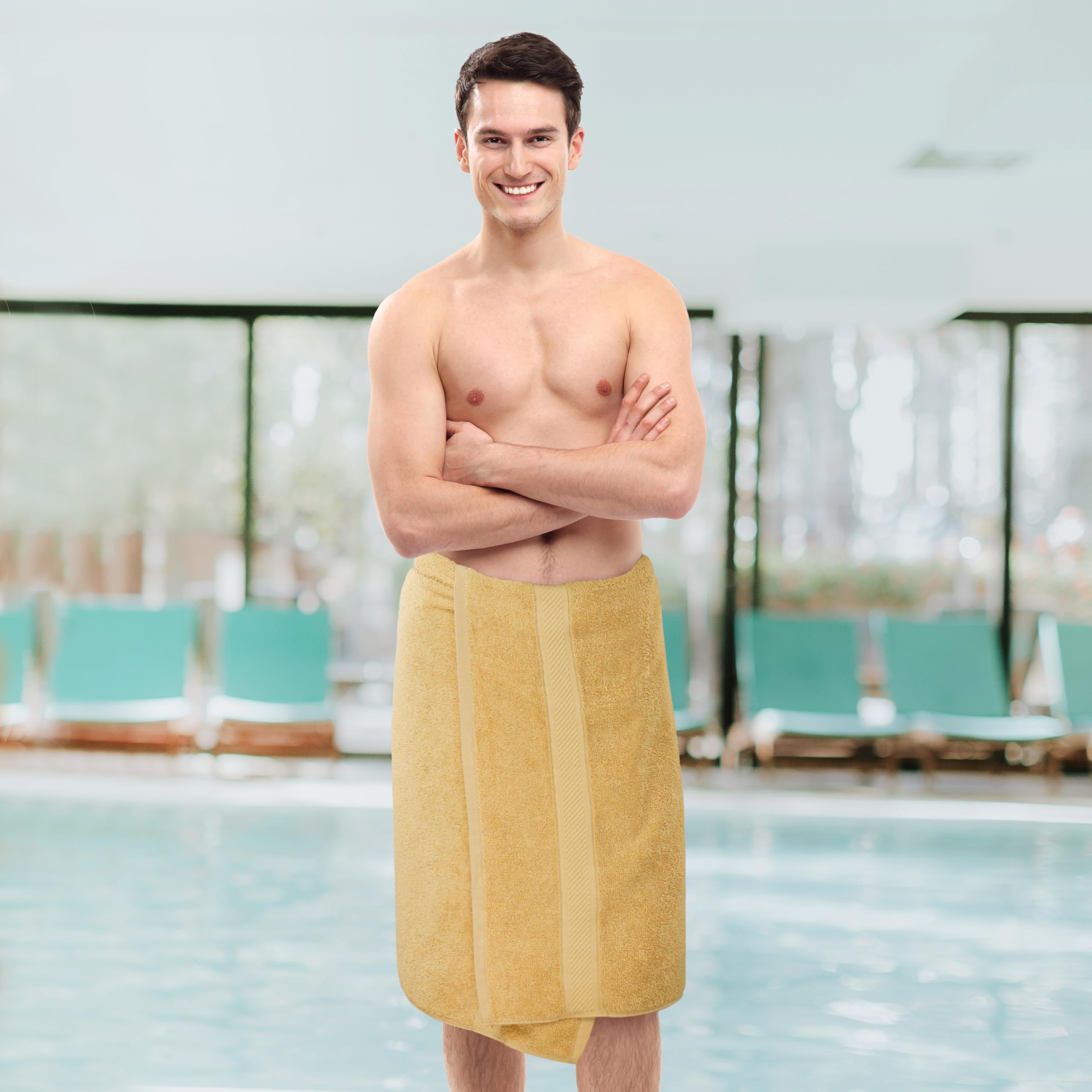 Utopia Towels beige towel displayed to highlight soothing color and hotel-grade softness.