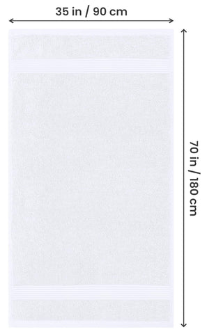 Utopia Towels two-pack packaging shows value and convenience in white.