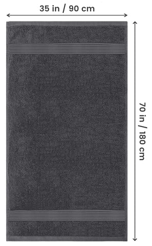 Utopia Towels large 35x70 wrap demonstrates generous size for drying and lounging.