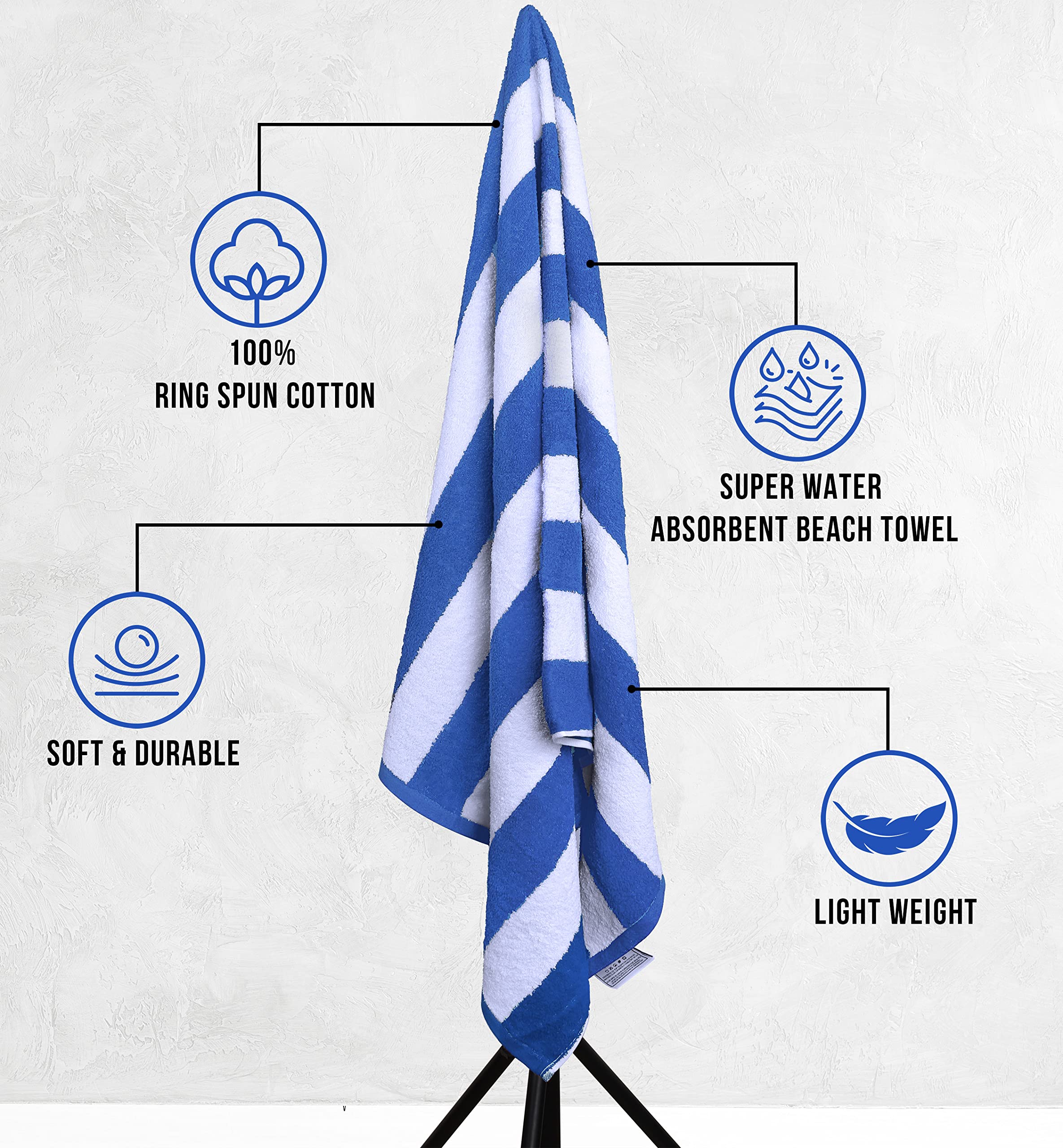 Utopia Towels beach trip-ready pack shown in a compact set.