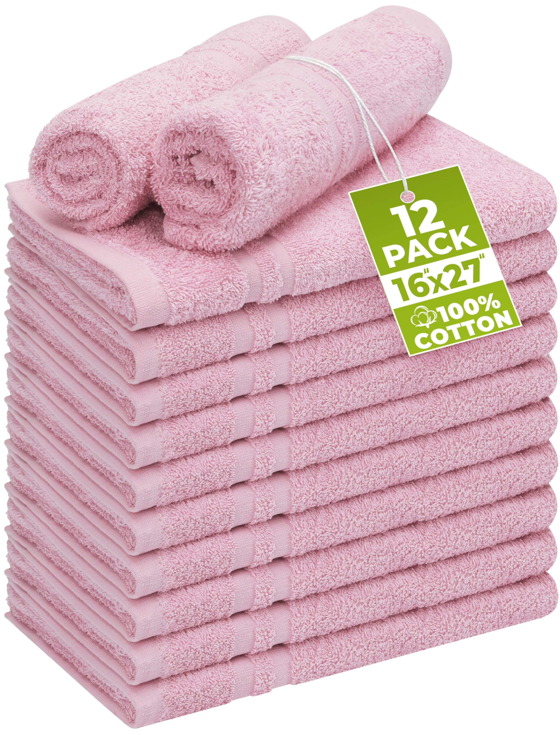 Utopia Towels bleach-proof salon towel in pink ready for busy client sessions.
