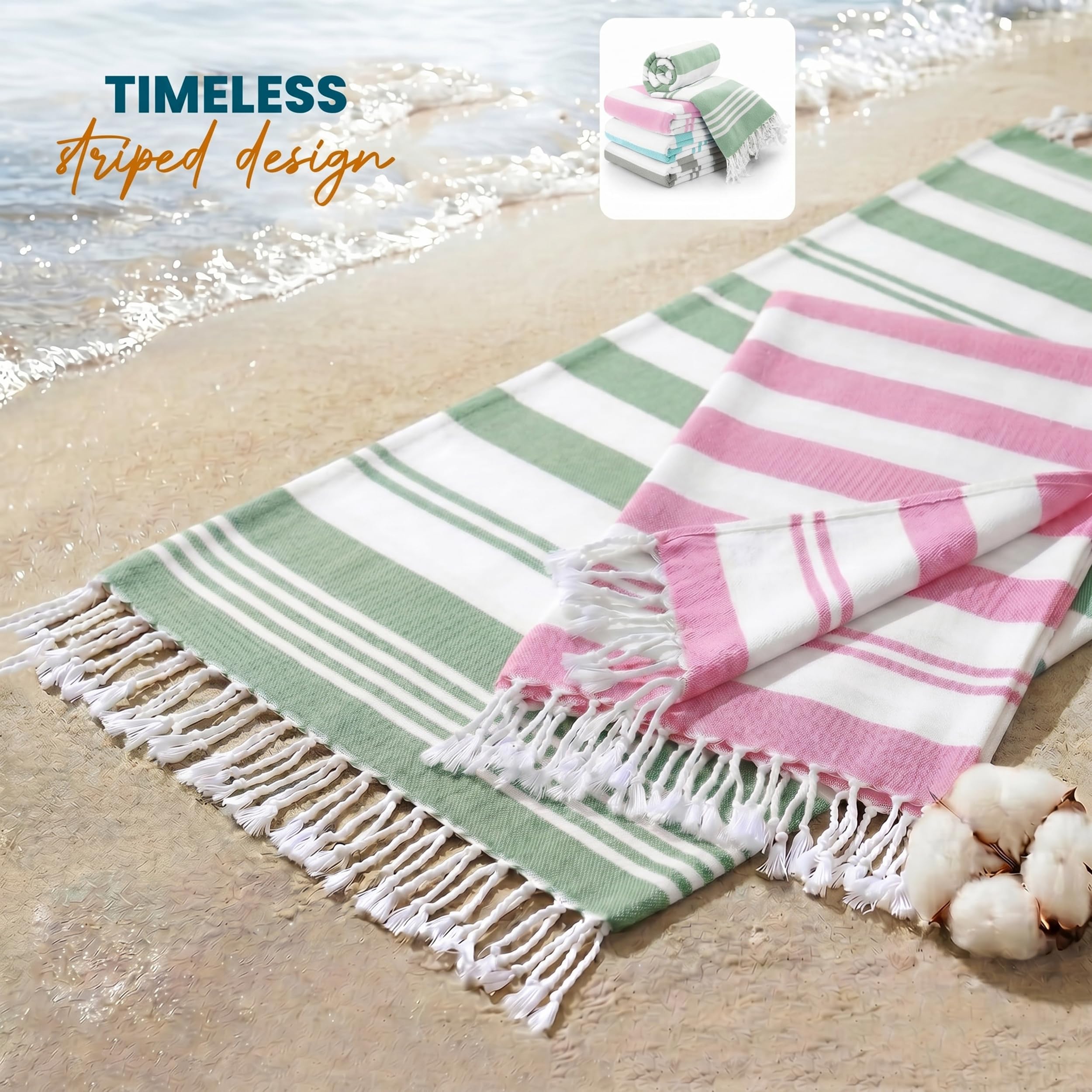 Utopia Towels aqua color option adds vibrant seaside vibes.
