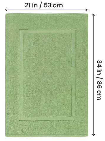 Utopia Towels Cotton Banded Rug flat lay showing generous 21x34 size and plush texture.
