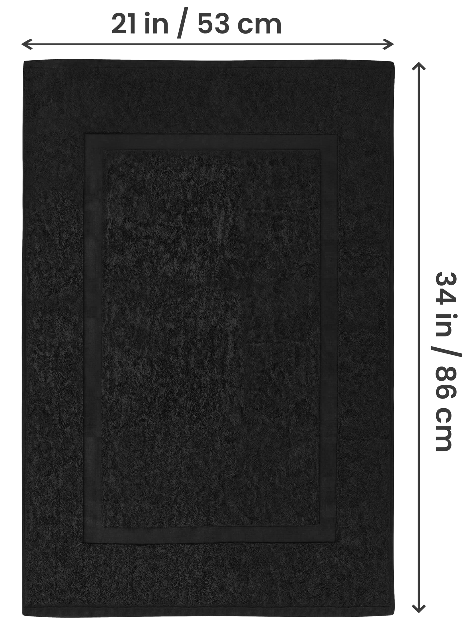 Utopia Towels rug close-up shows plush 100% cotton texture for comfort.