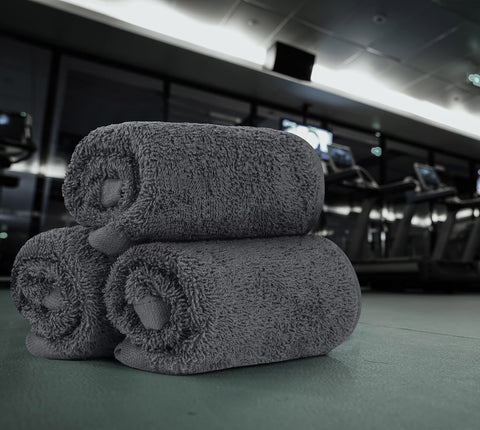 Utopia Towels in gym or spa setting, absorbent cloths for quick refresh.