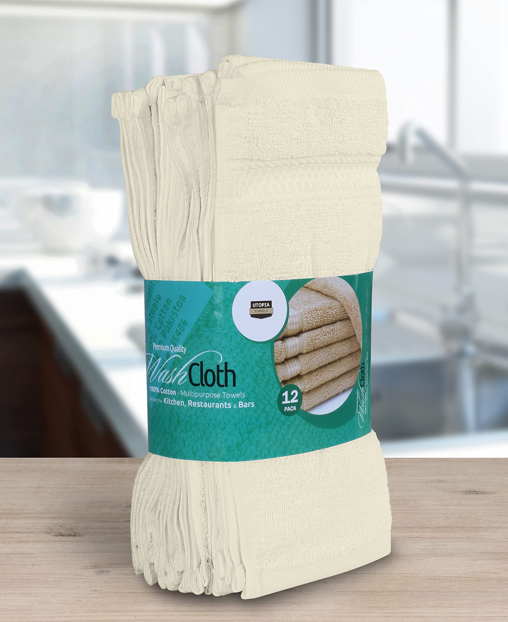 Utopia Towels durable 100% cotton washcloths withstand daily use and washing.