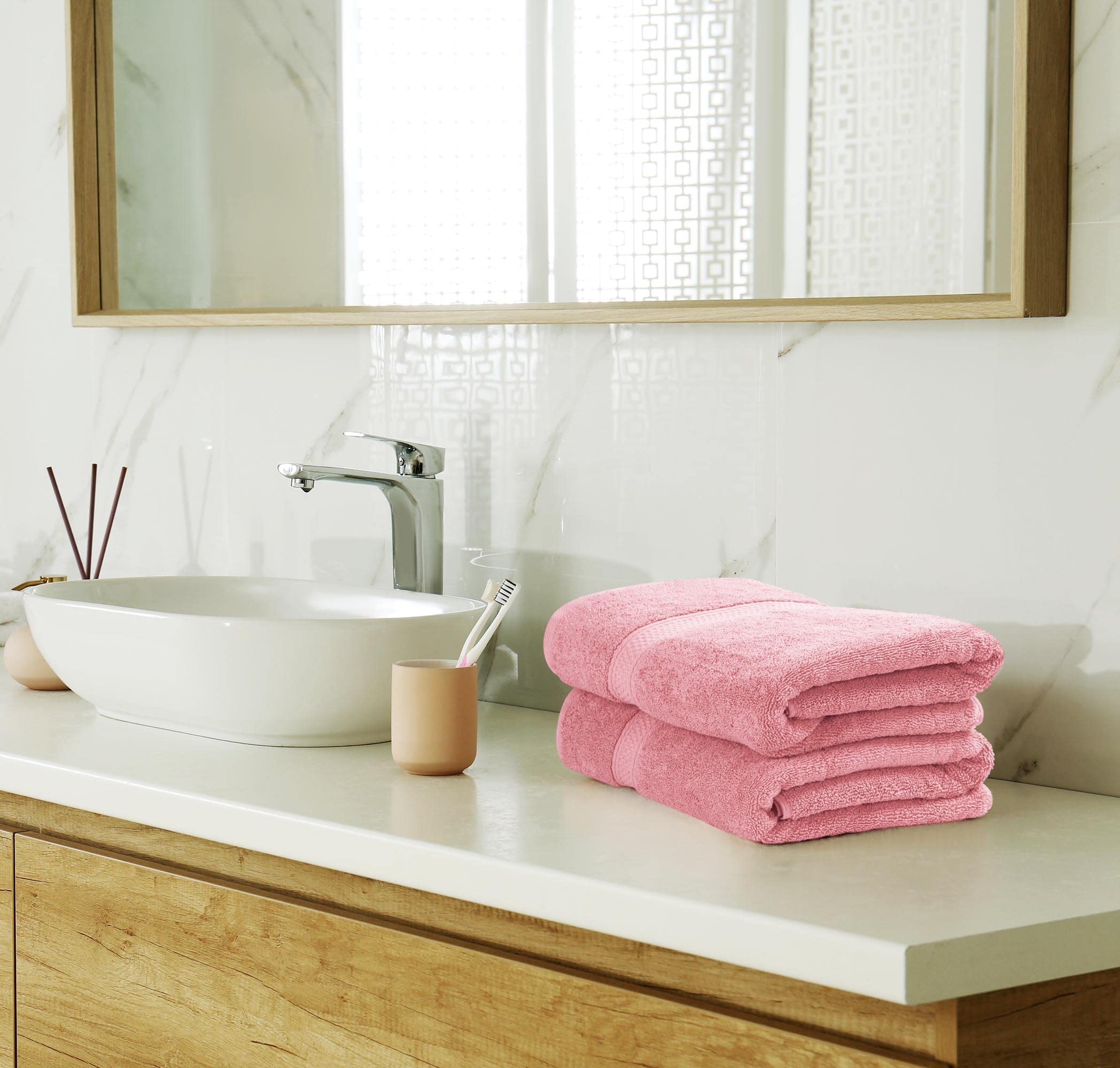 Utopia Towels Dusty Pink color swatch for elegant bathroom decor