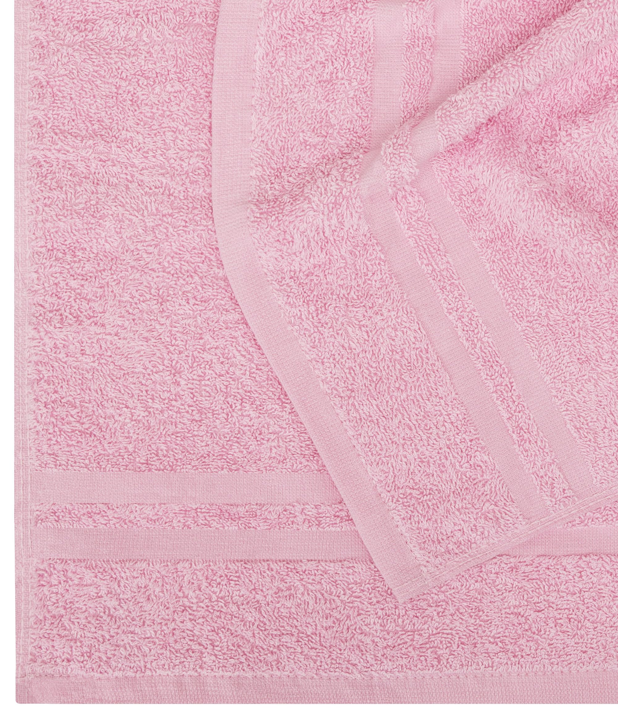 Utopia Towels machine-washable pink towel for easy care and quick turnover.