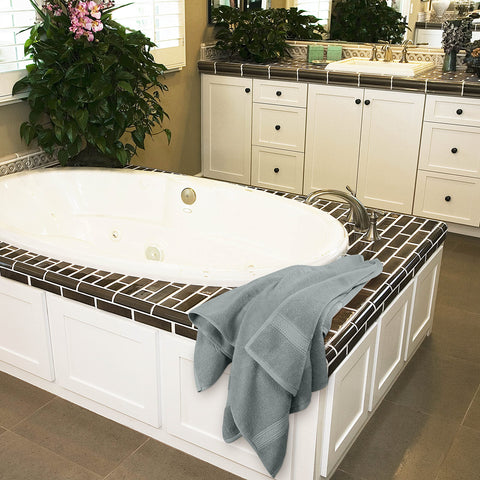 Utopia Towels easy-care tips: machine wash warm and dry on low.