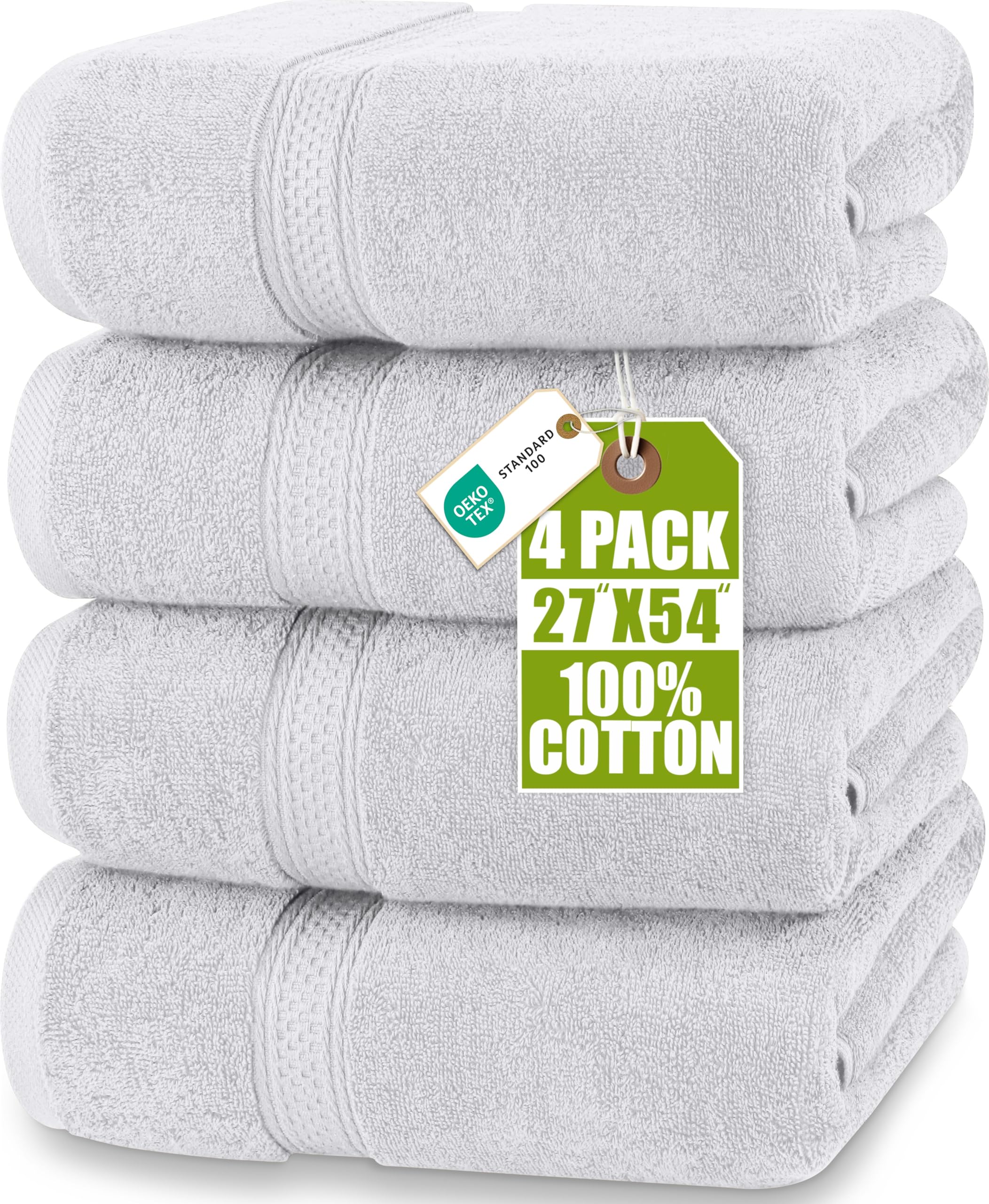 Utopia Towels four-pack bath towels 27x54 inches for daily luxury at home
