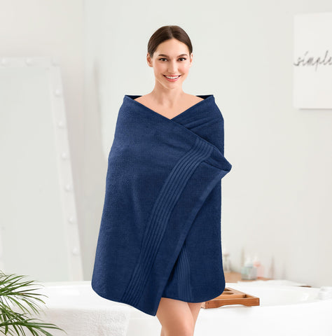 Utopia Towels four-pack navy towels on display for easy selection.