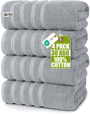 Utopia Towels four-pack premium XL towel 30x60 laid flat for a fresh bath setup.