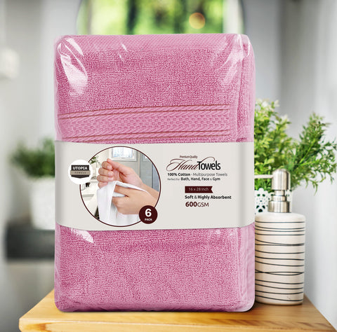 Utopia Towels gift-ready packaging shown for holidays and housewarming.