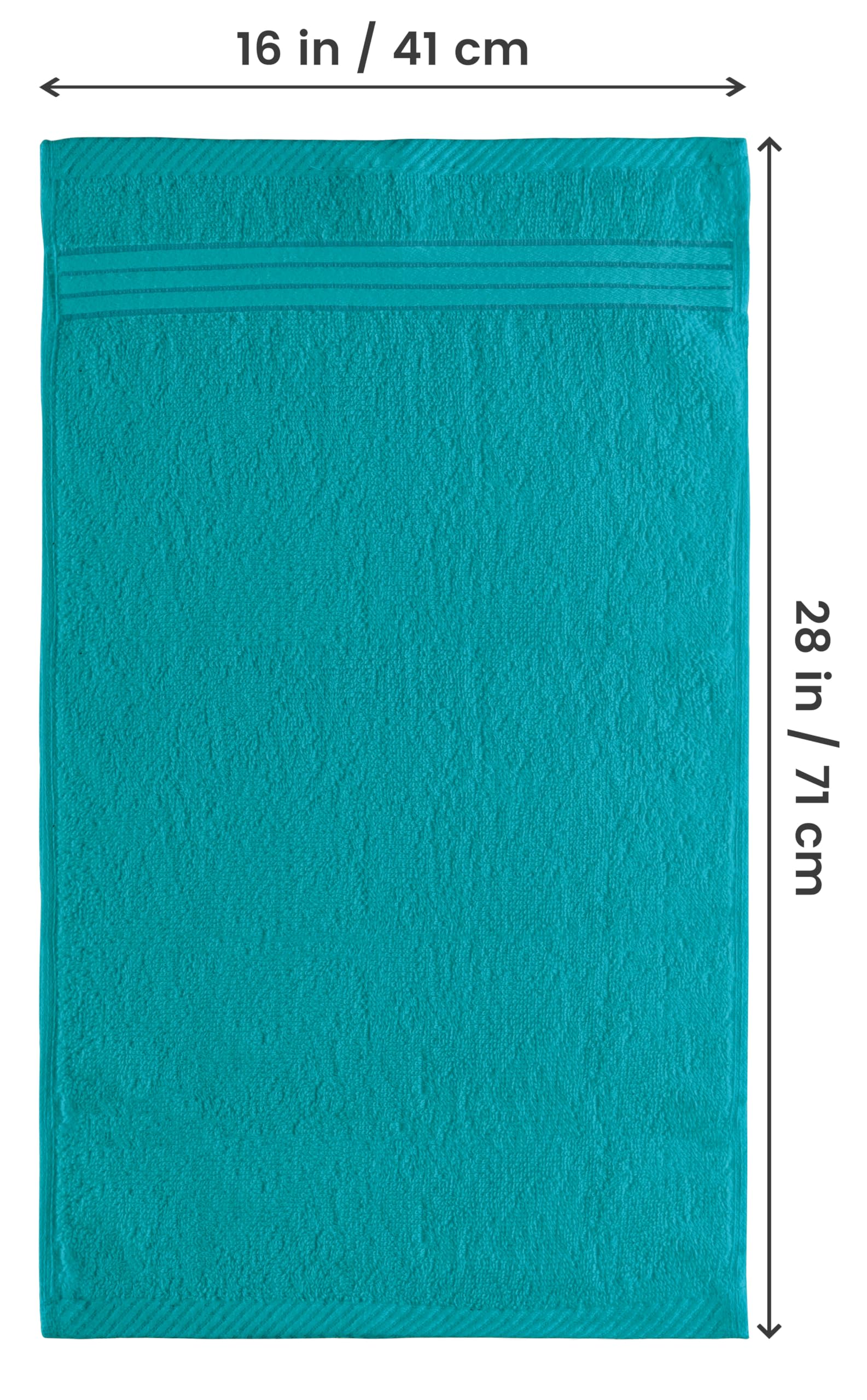 Utopia Towels hand towels 16x28 folded for compact storage and quick drying.
