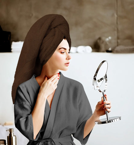 Utopia Towels hand towels brown close-up, ideal for hands and face drying.