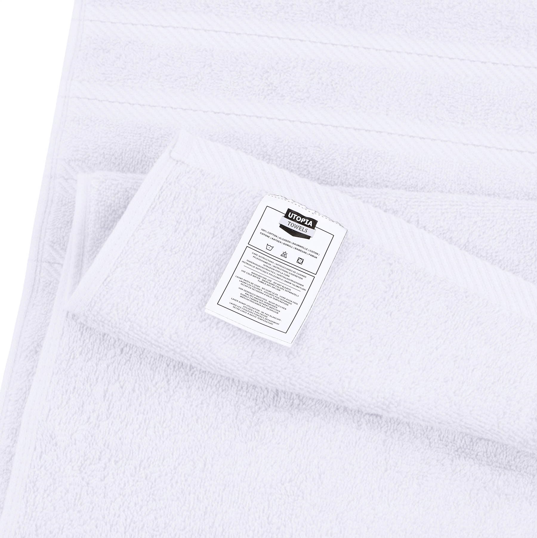Utopia Towels highly absorbent fabric quickly wicks moisture.