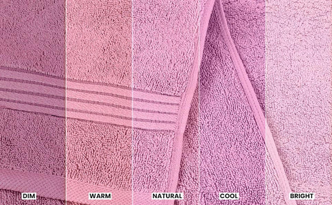 Utopia Towels hotel bathroom pink set, elegant and plush for guest rooms.