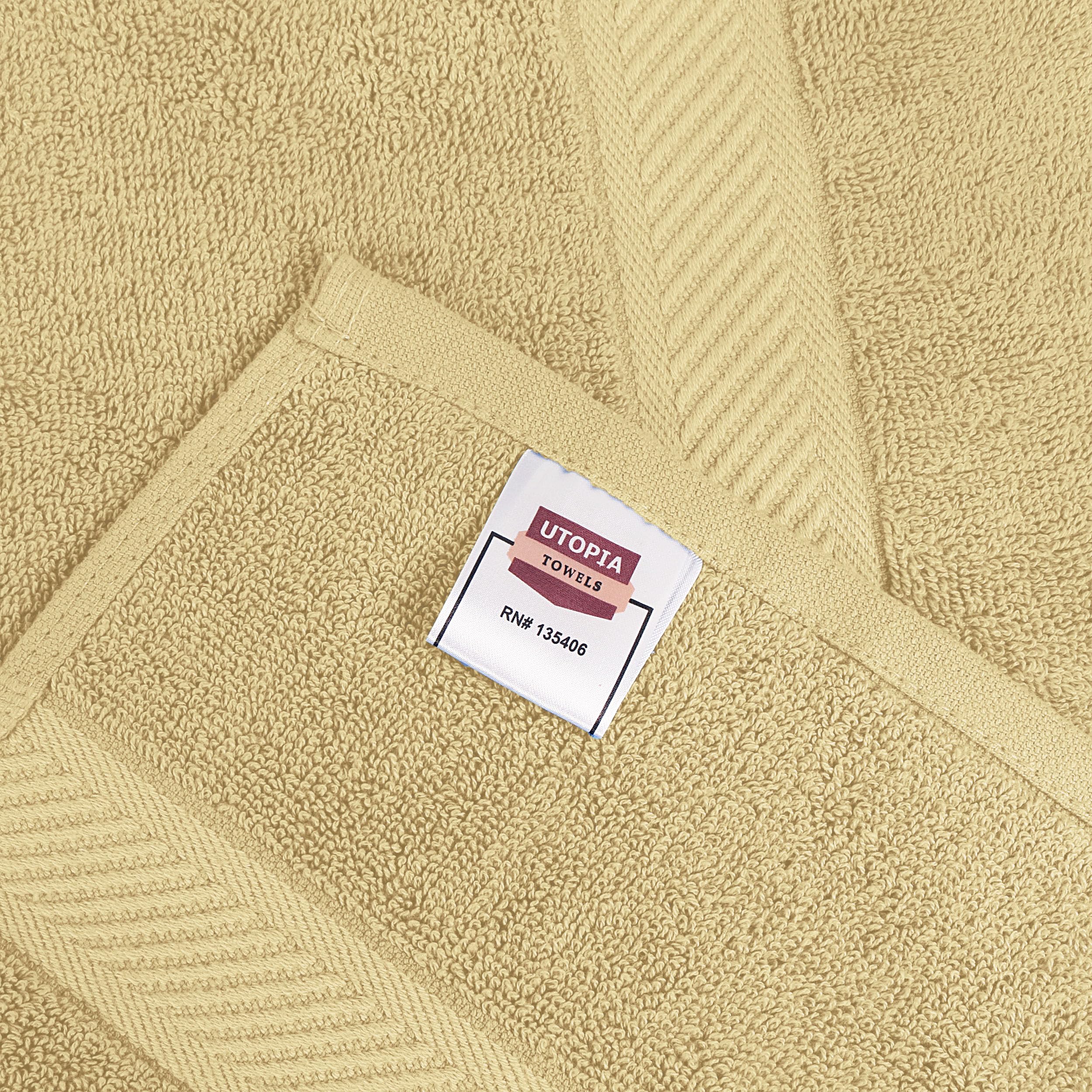 Utopia Towels hotel spa grade towels ready for guest use and daily luxury.
